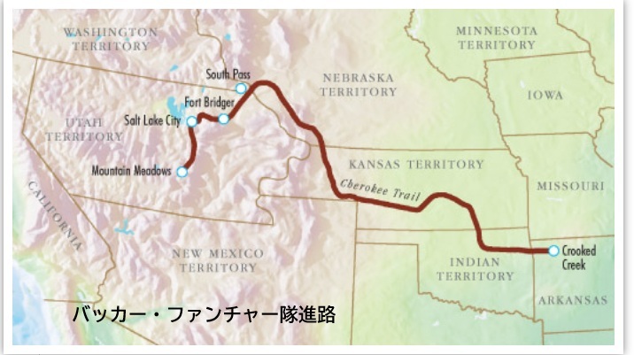 バッカー・ファンチャー隊の進路図